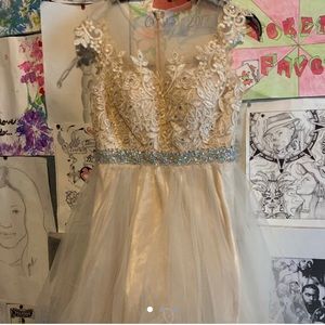 Champagne colored Homecoming dress